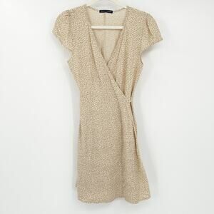 Brandy Melville Womens Cottagecore Prairie‎ Robbie Ditsy Floral Wrap Mini Dress